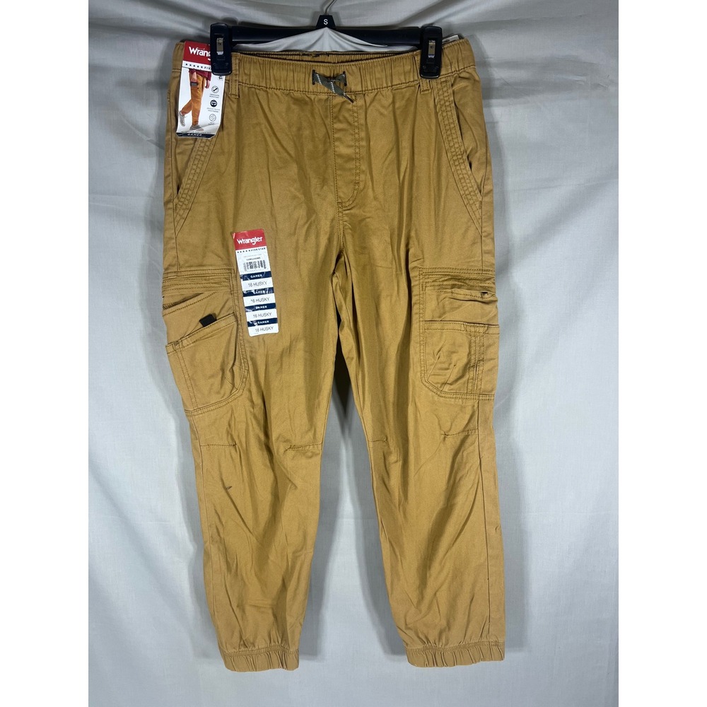 Wrangler Cargo Pants Rugged Gamer Tech Pocket Brown Boys 16 Husky